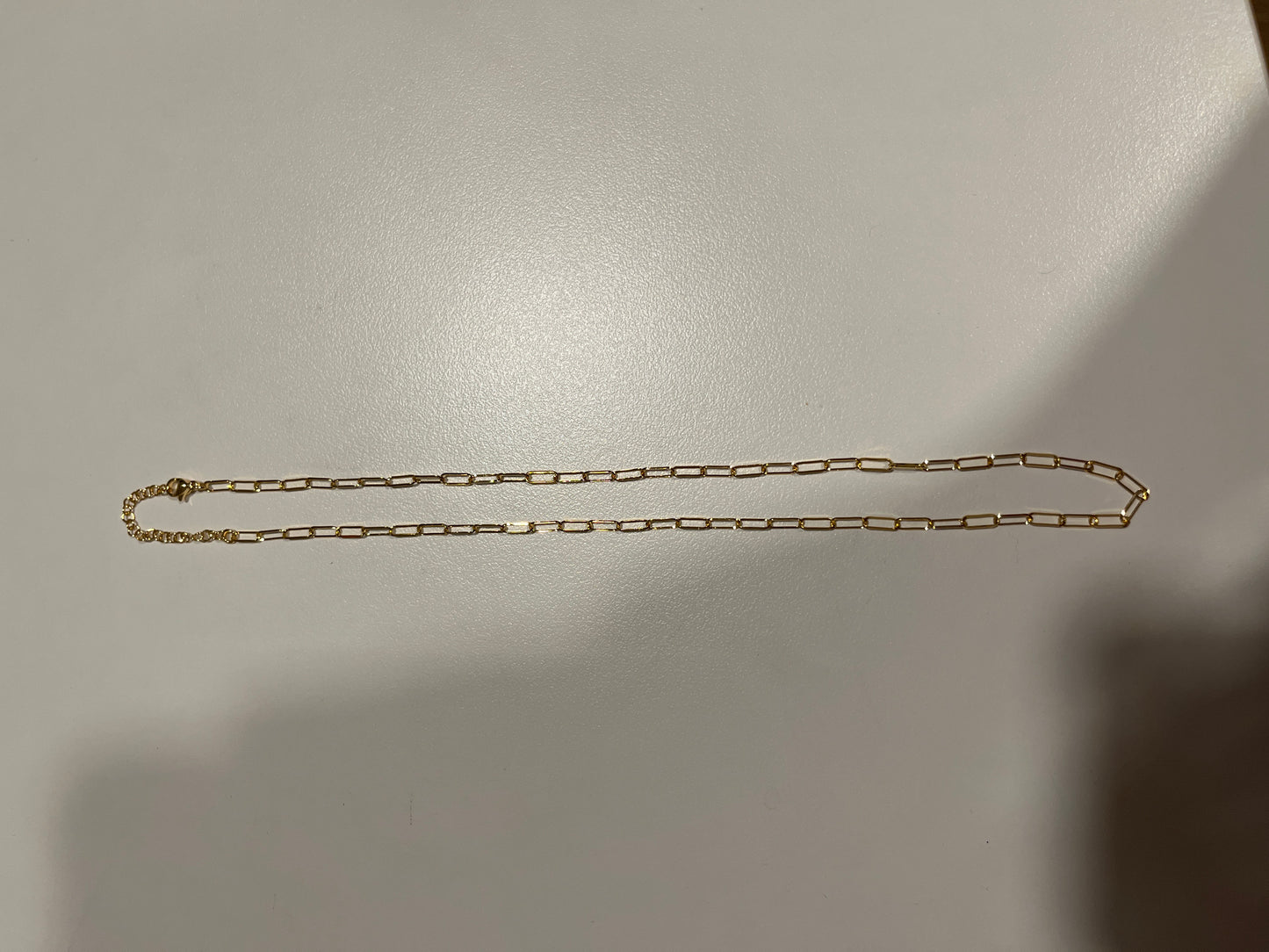 Gold Pl Oval Necklace