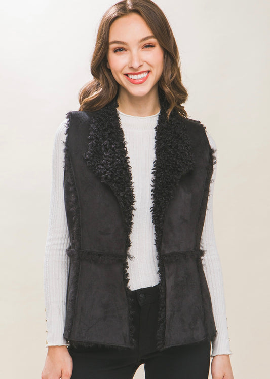 Black Sherpa Vest