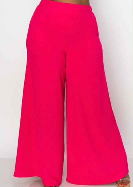 Danielle Fuchsia Wide Leg Pants