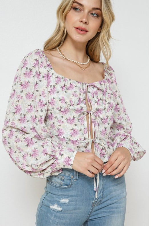 Lilac Floral Top