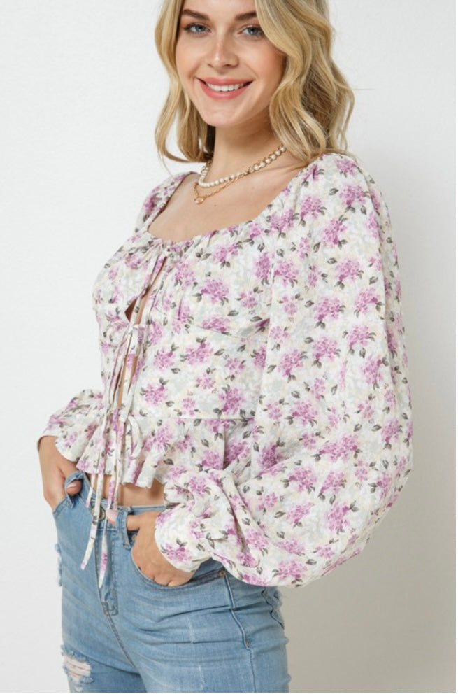 Lilac Floral Top