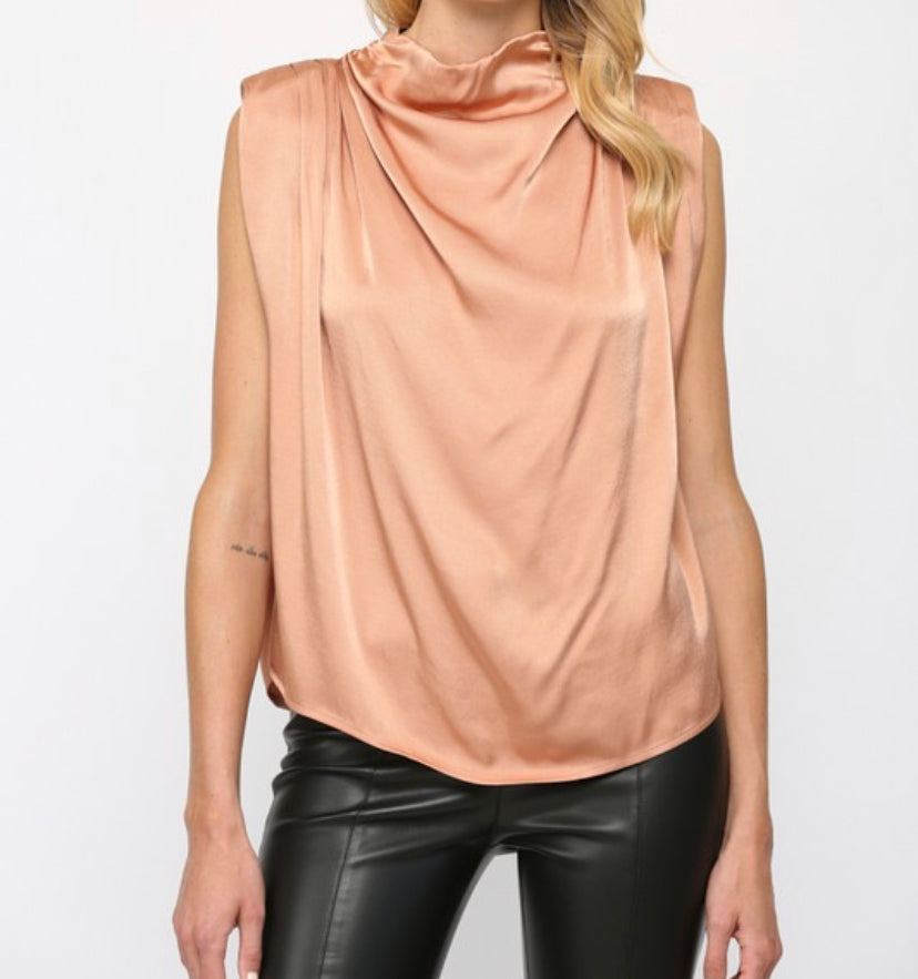 Copper Satin Top